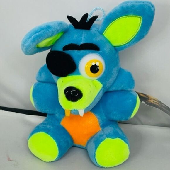 Five Nights at Freddy's Foxy Pirate Plush  Toy 8" Blue  NWT Neon Green New with - Picture 1 of 4